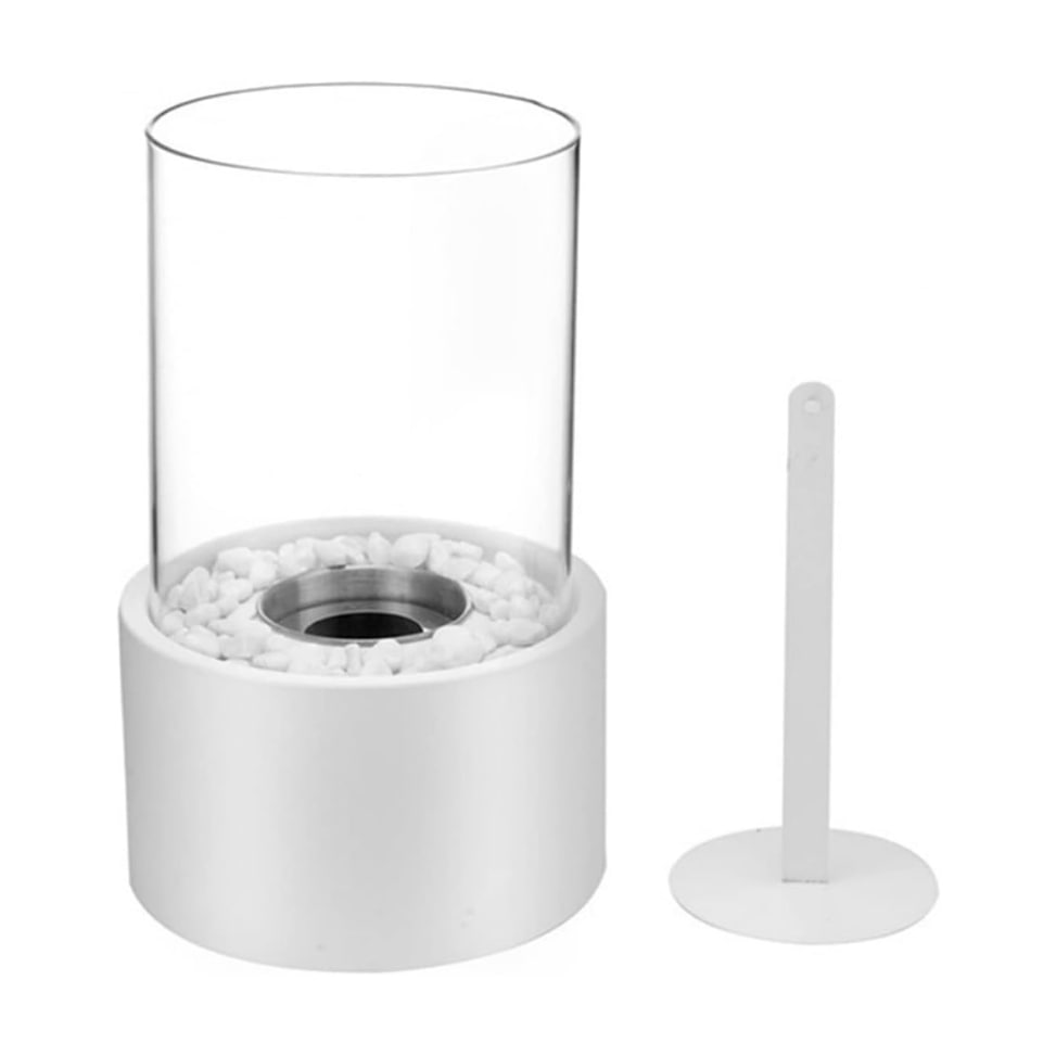 Decorative Lantern with Metal Base for Home Accent