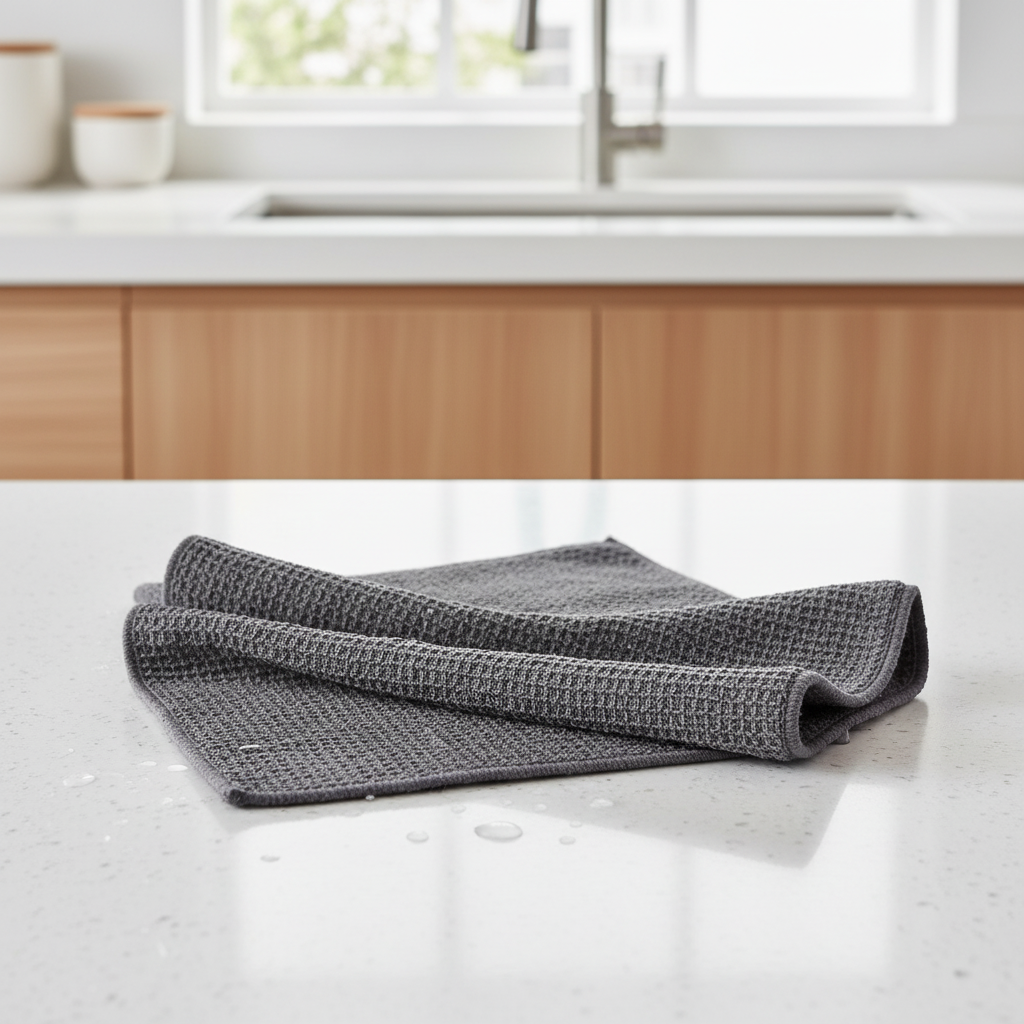Absorbent Microfiber Dish Cloth for Kitchen Use