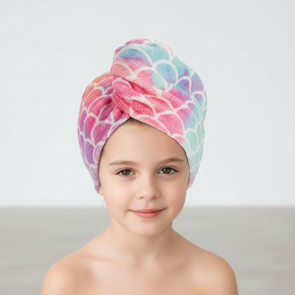 Hair Drying Towel Made of Microfiber