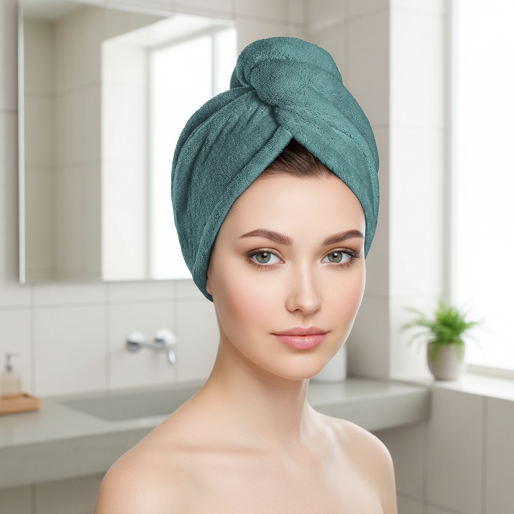 Hair Wrap in Microfiber Material for Quick Drying