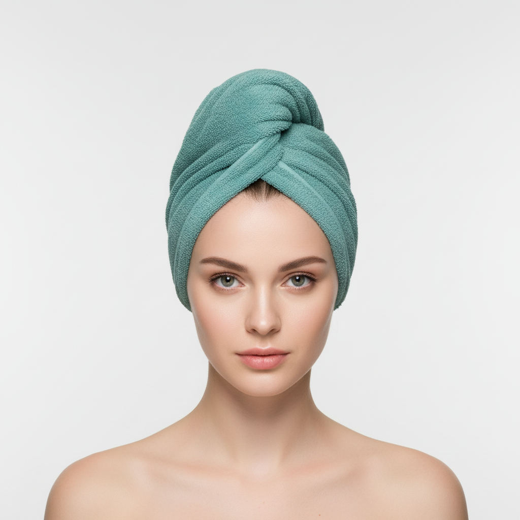 Hair Wrap in Microfiber Material for Quick Drying