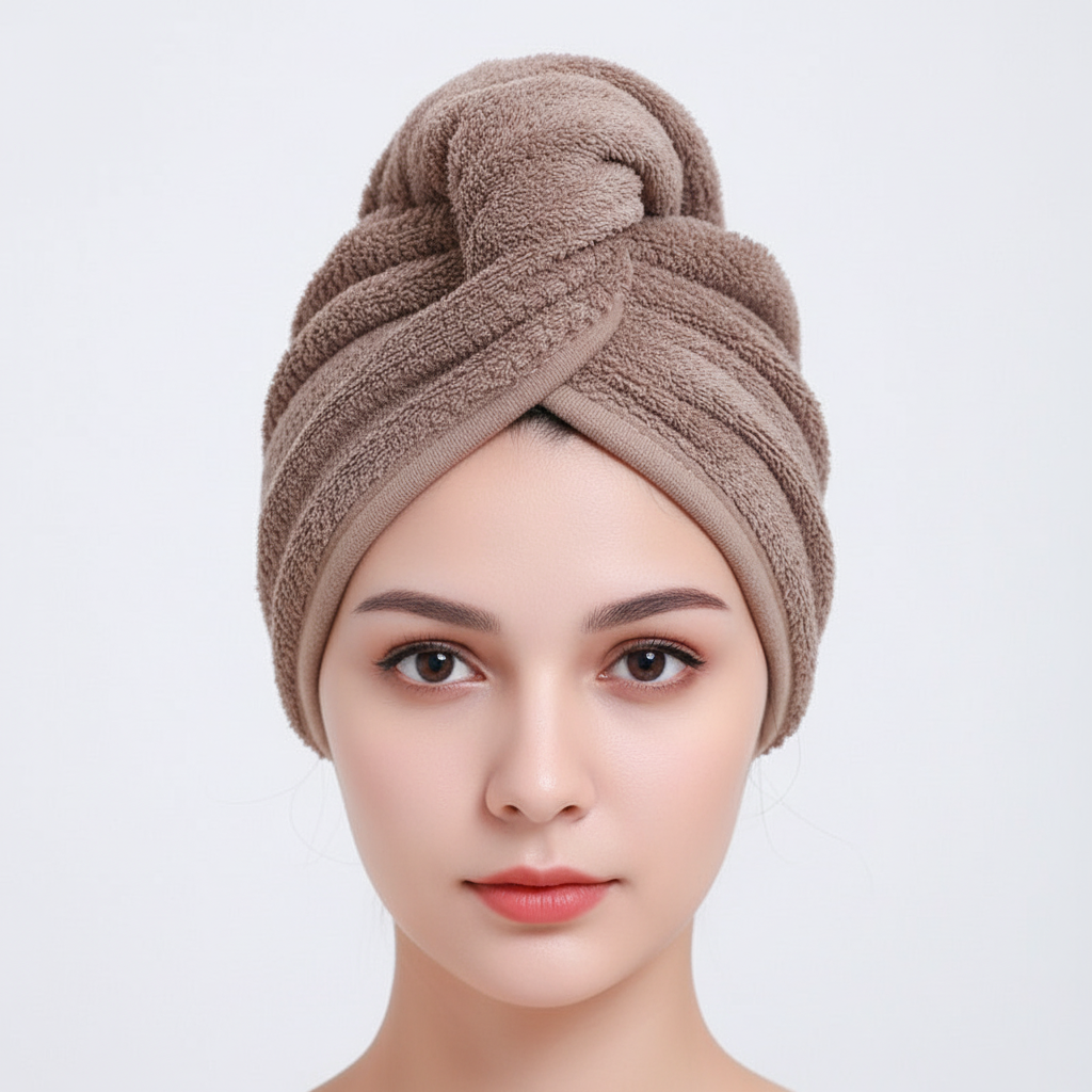 Water-Resistant Microfiber Towel for Hair Drying