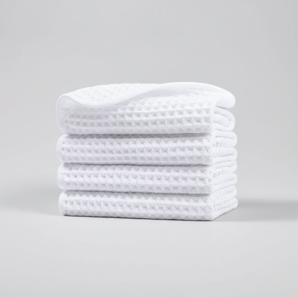 Waffle Weave Microfiber Cleaning Towel