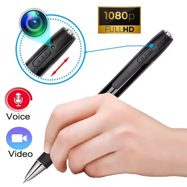 Compact Smart Pen: HD Voice & Video Recorder for Professionals