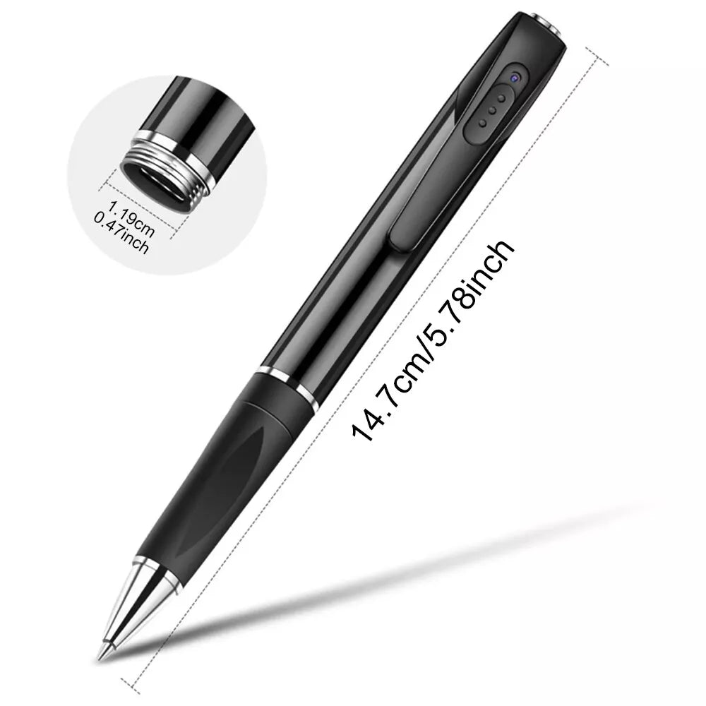 Compact Smart Pen: HD Voice & Video Recorder for Professionals