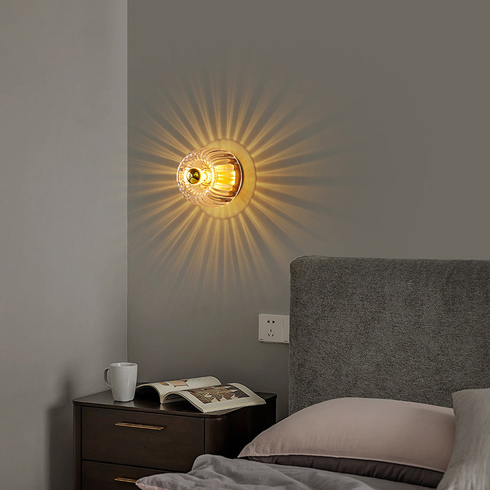 Elegant Flush Mount Ceiling Light with Clear Glass Shade