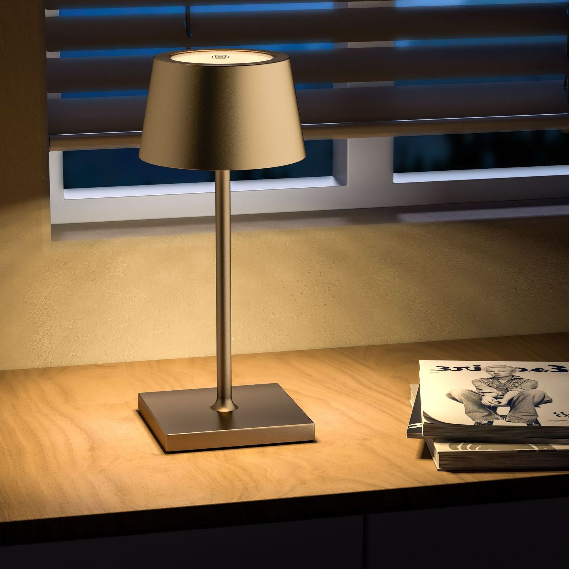 Portable LED Touch Lamp with Rechargeable Battery and IP66 Rating