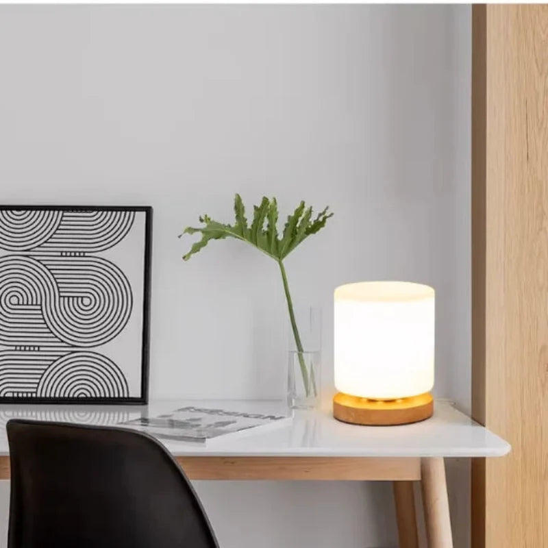 Stylish 360° Glass Lamp - Perfect for Nightstands