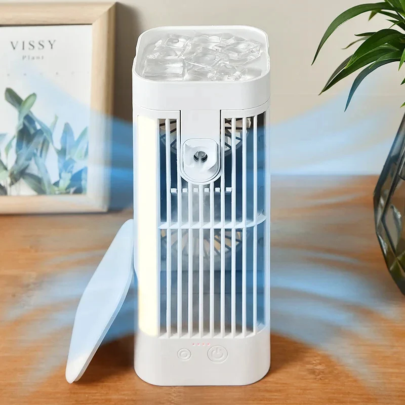 Compact USB Cooling Mist Fan with Night Light
