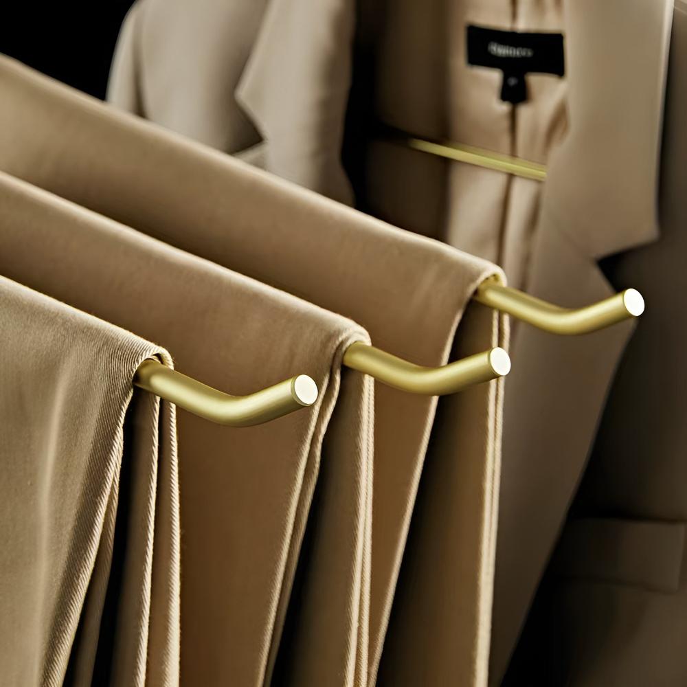 Sleek Metal Hangers with Grip Coating | Pack of 5 for Organizing Your Closet