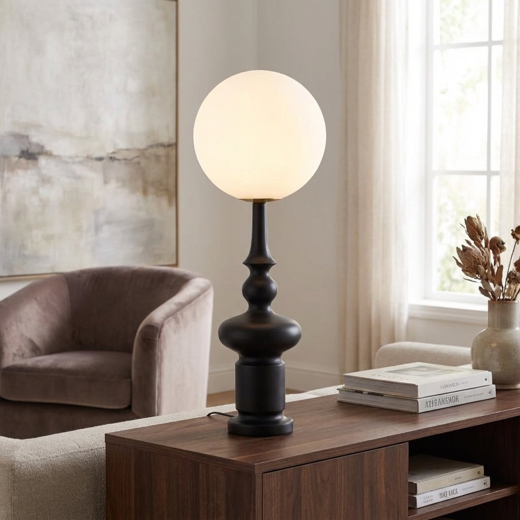 Globe Shade Lamp with Minimalist Design