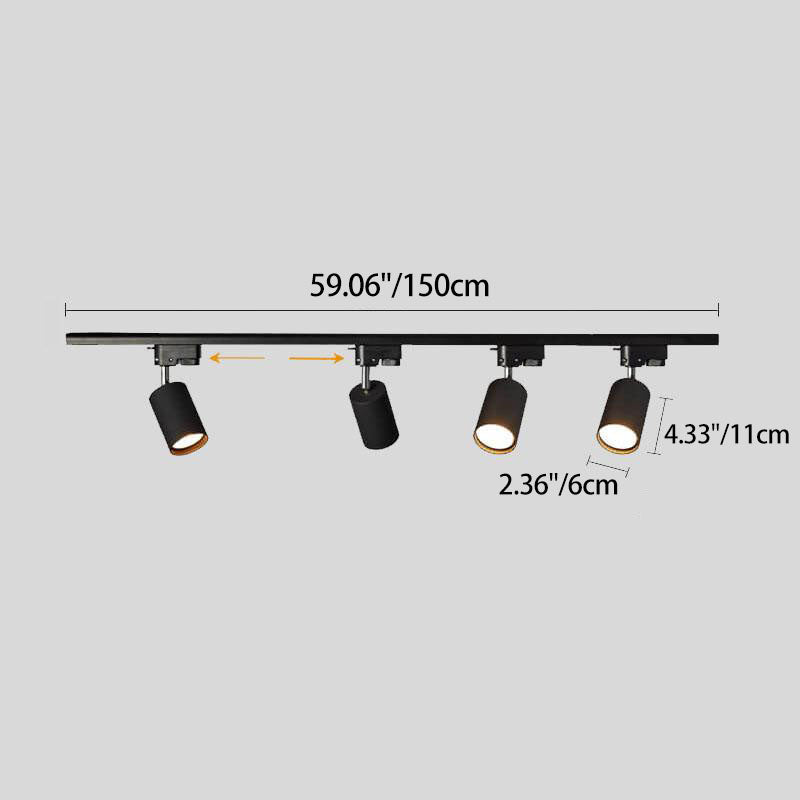 LuxeBeam Adjustable LED Track Lighting Fixture in Black