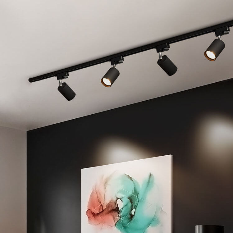 LuxeBeam Adjustable LED Track Lighting Fixture in Black