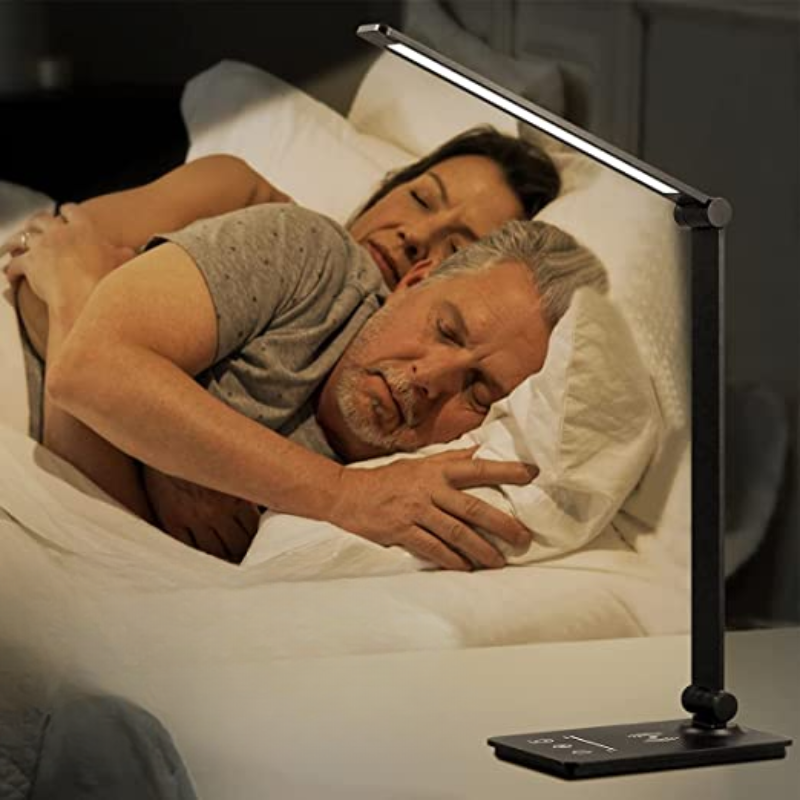 SmartCharge LED Desk Lamp with Touch Control and 5 Brightness Levels