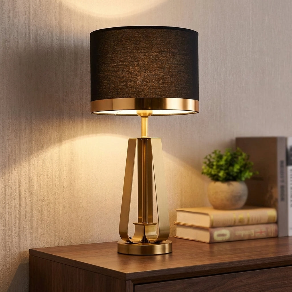 Chic Cone-Shaped Table Lamp with Cozy Fabric Shade