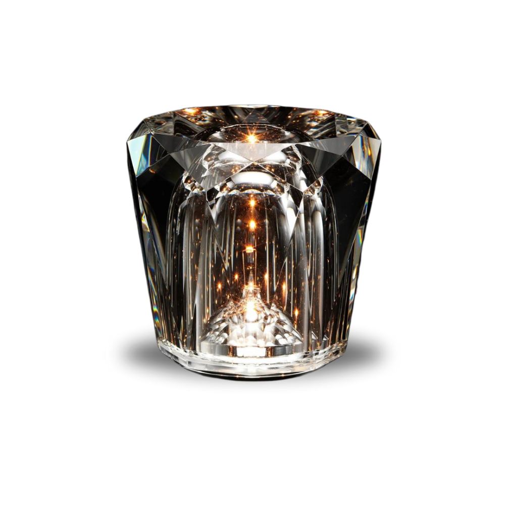Sleek Glass Rechargeable LED Table Lamp with Warm Glow
