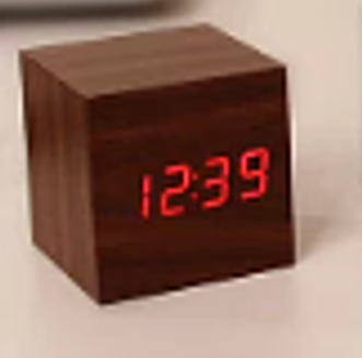Elegant Wooden Digital Clock with Illuminated Numbers