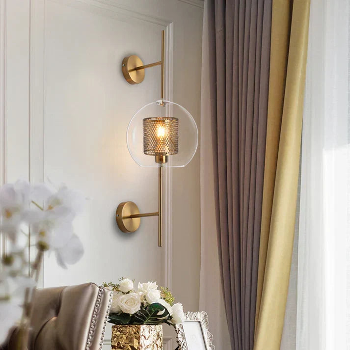 Contemporary Glass Wall Light Fixture
