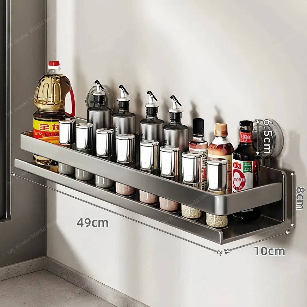 Sleek Wall-Mounted Spice Organizer for Effortless Access