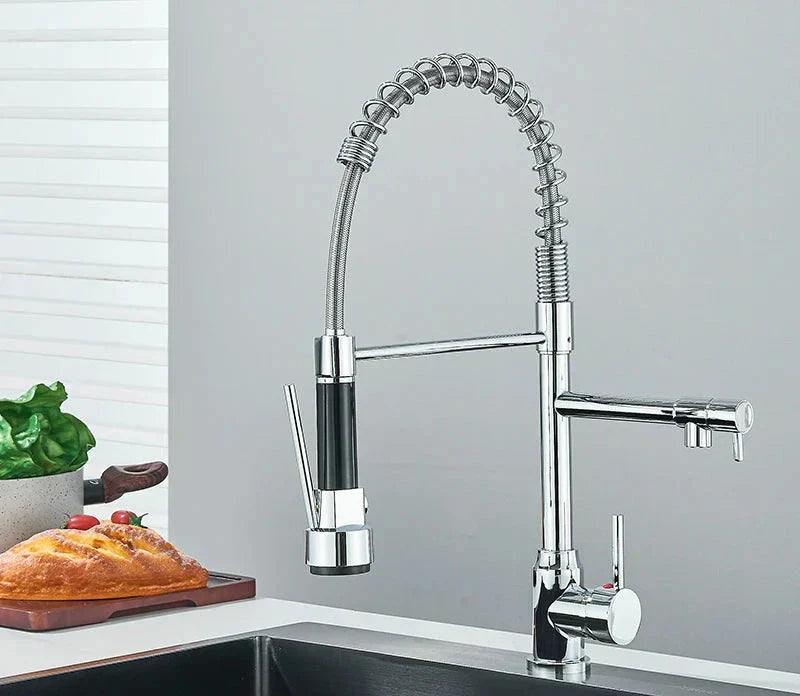Sleek Culinary Faucet | 360-Degree Swivel Spout with Dual Modes