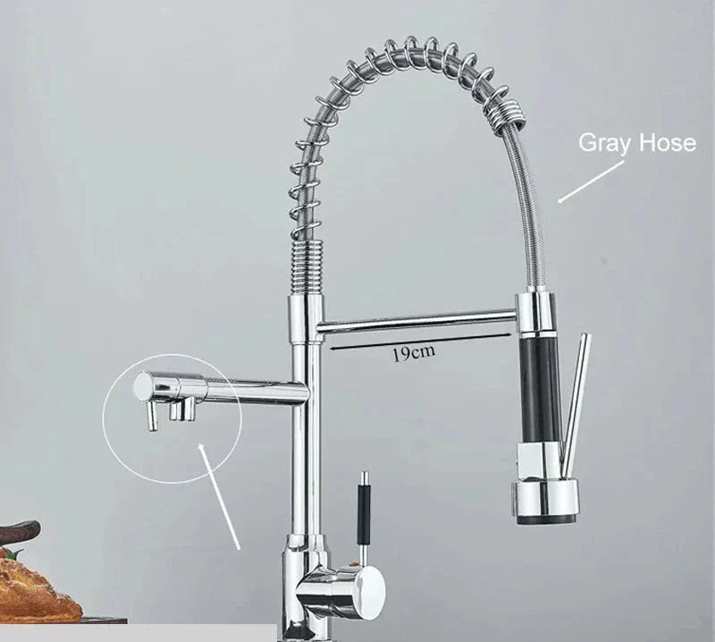 Sleek Culinary Faucet | 360-Degree Swivel Spout with Dual Modes