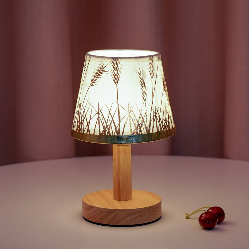 Elegant LED Desk Lamp with Classic Linen Shade - USB Powered