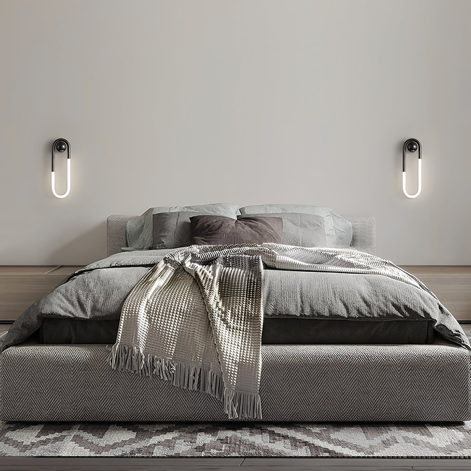 Sleek LED Wall Fixture with Elegant Brass & Black Accents
