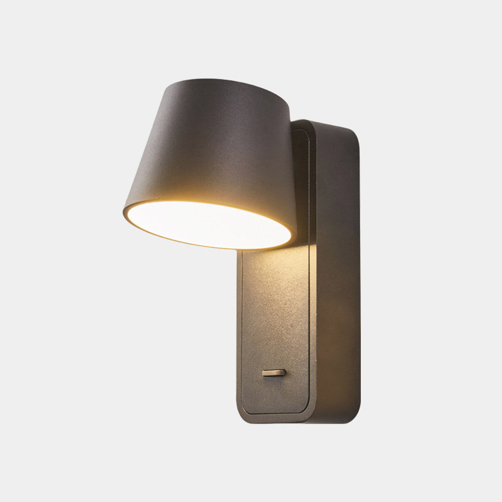 Contemporary LED Wall Light with Natural Wood Finish and Remote Control