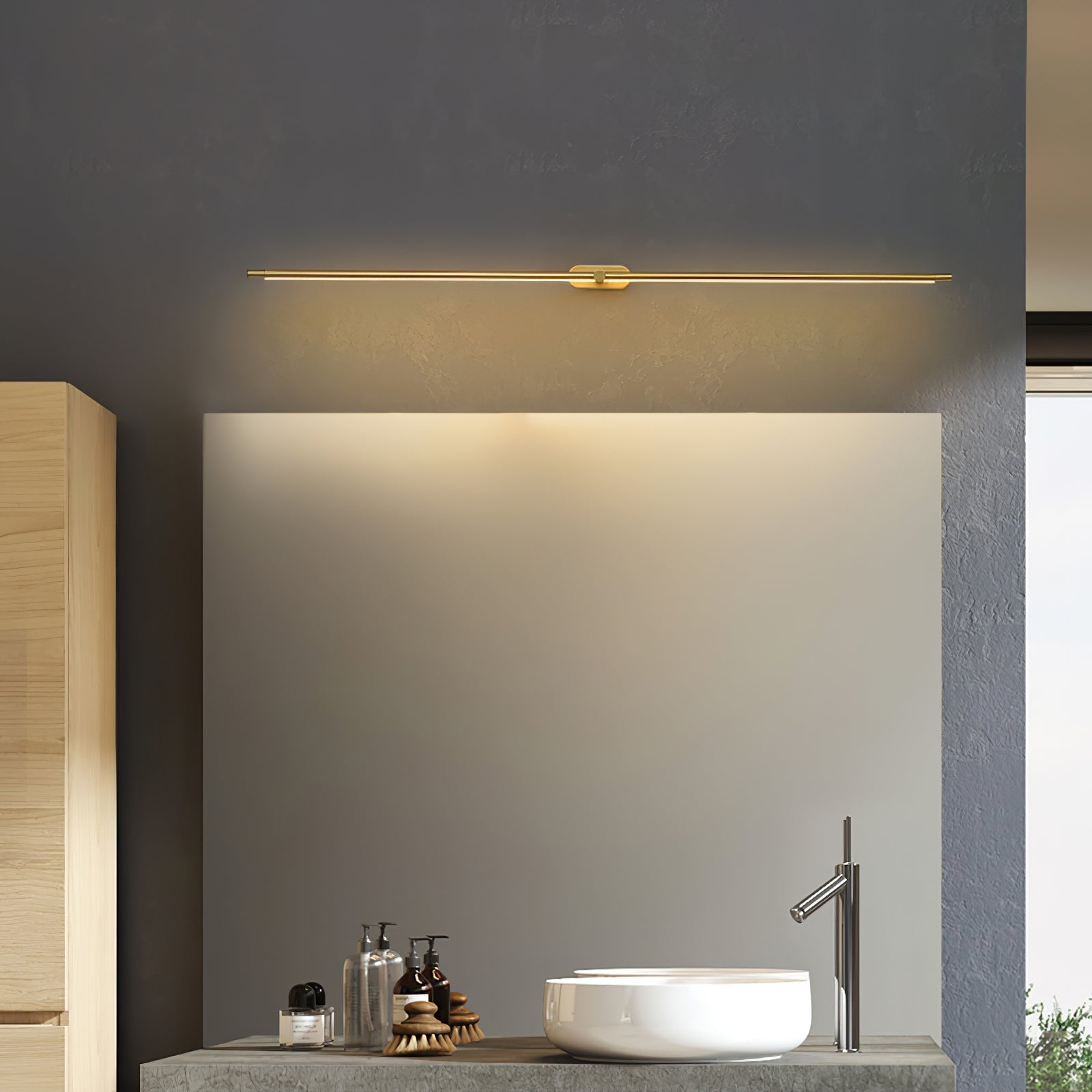 Sleek Touch-Controlled LED Wall Light with Dimming Feature