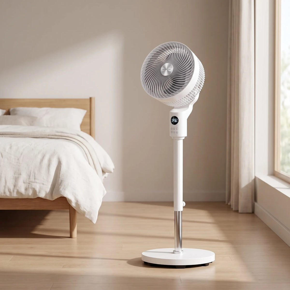 Contemporary Standing Fan with Oscillation Feature