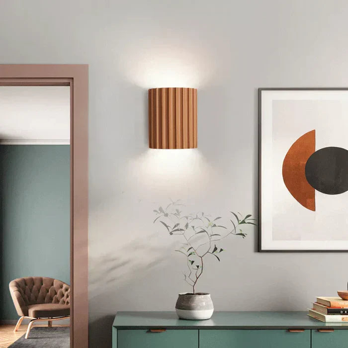 Elegant Resin Wall Light Fixture with LED Illumination