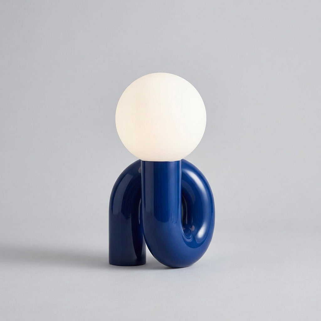 Sculptural Modern Table Lamp with Unique Arc Design
