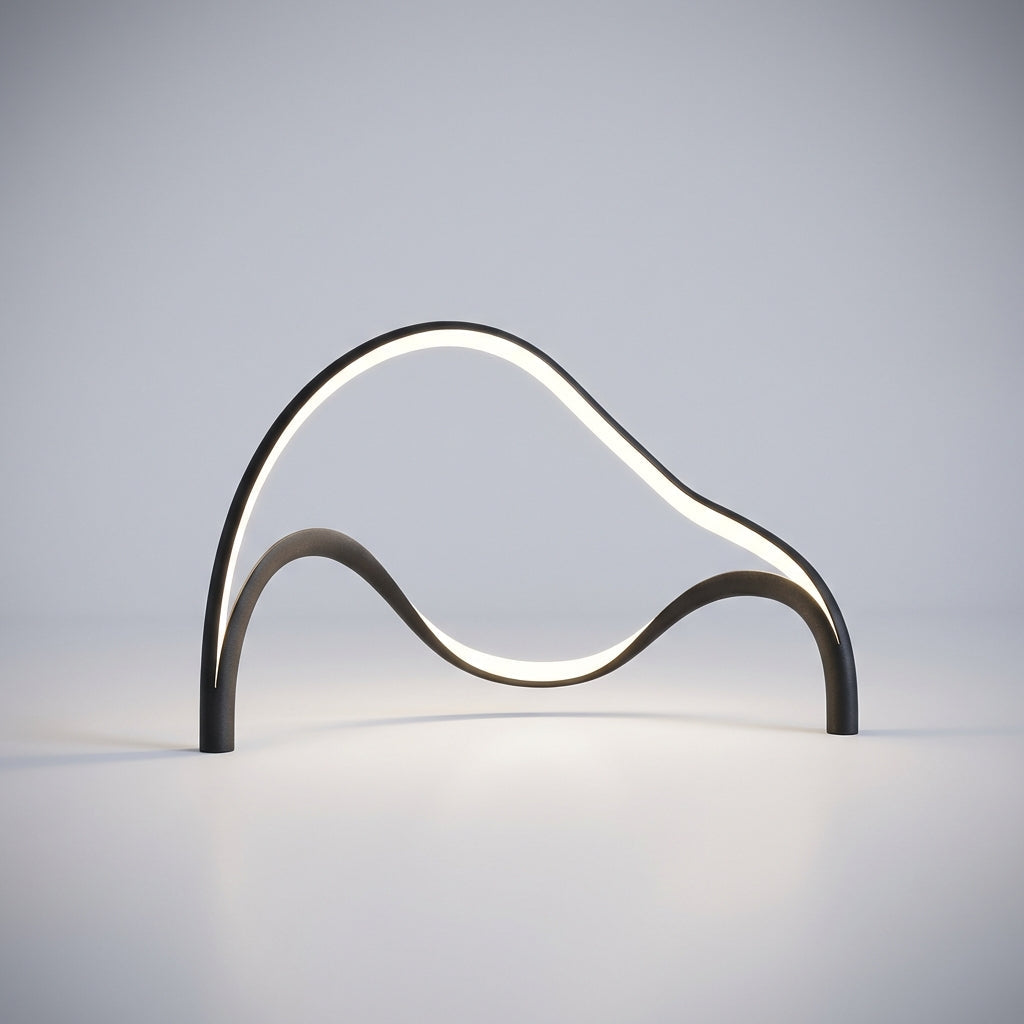 Sculptural Arc Table Lamp - Contemporary Design