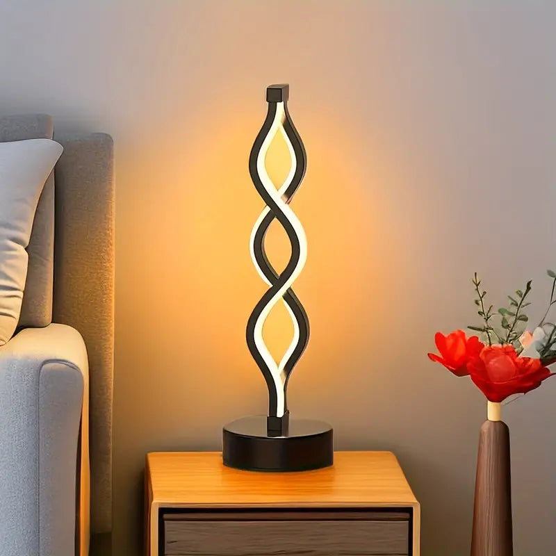 Spiral Design Table Lamp - Contemporary Style