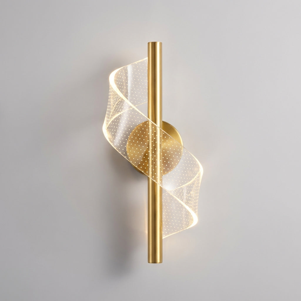 Contemporary Spiral Wall Light Fixture