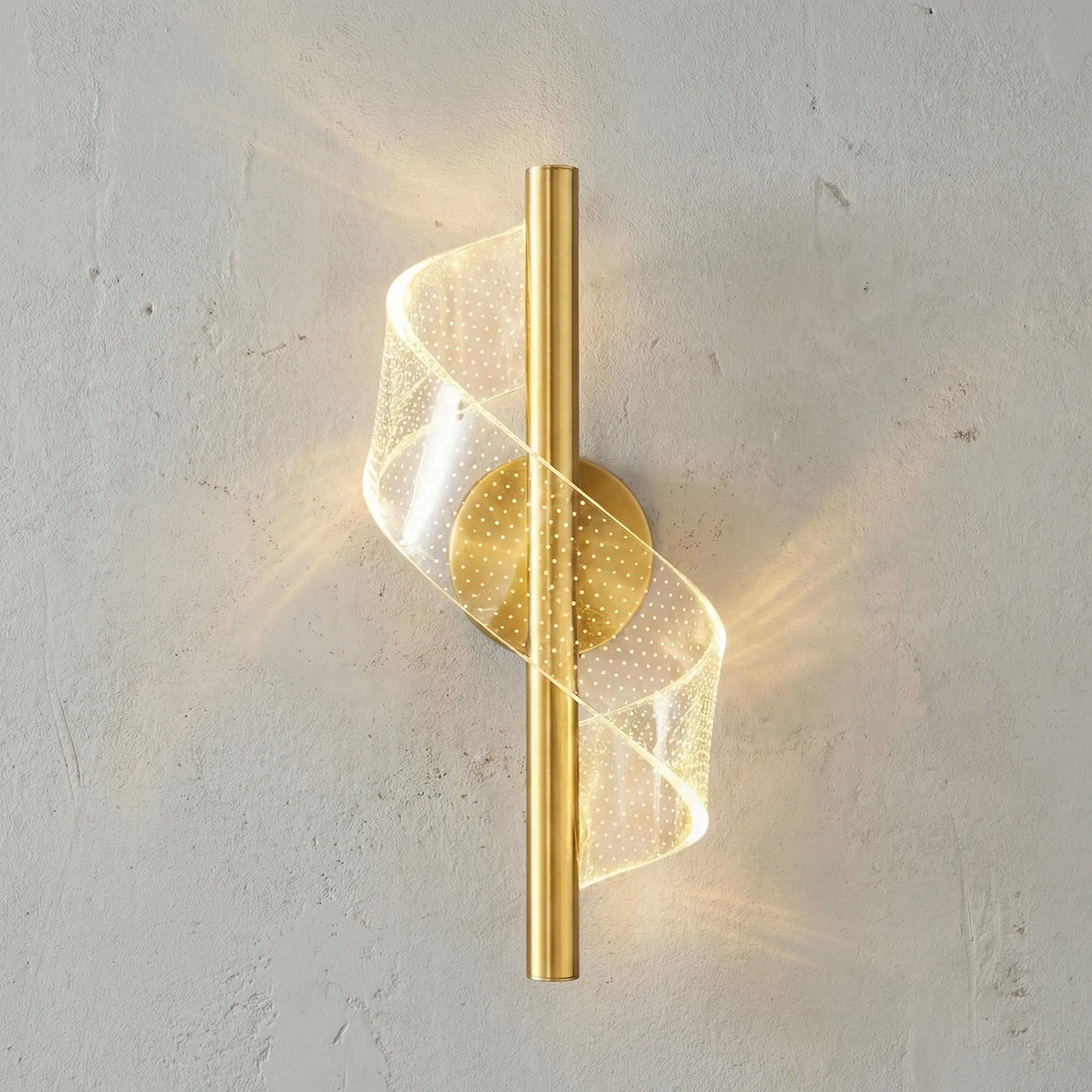 Contemporary Spiral Wall Light Fixture