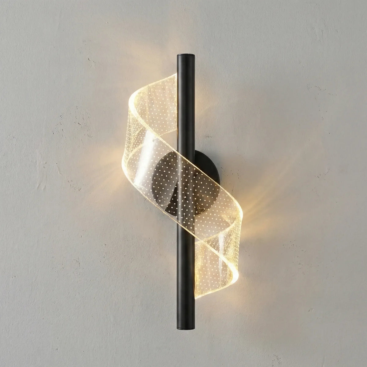 Contemporary Spiral Wall Light Fixture