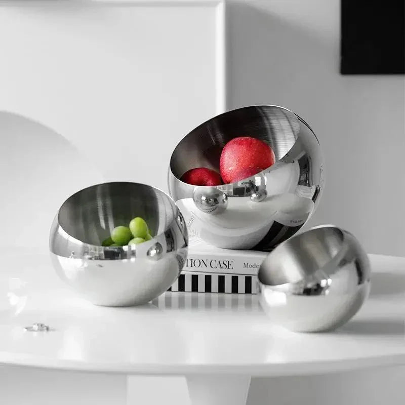 Sleek Stainless Steel Fruit Storage Bowl for Modern Kitchens