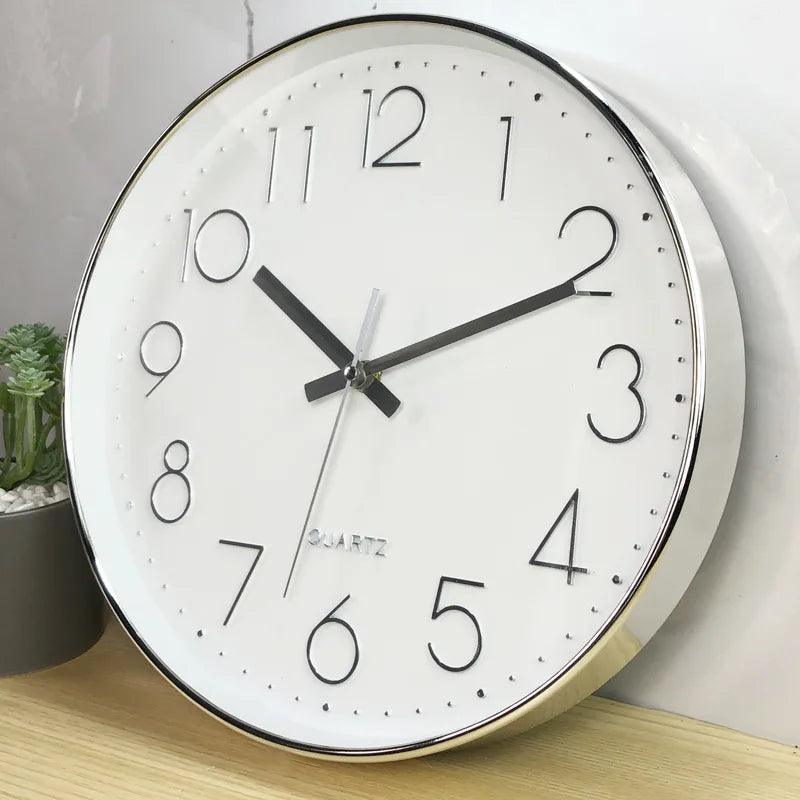 Elegant Indoor Wall Clock with Silent Quartz Mechanism