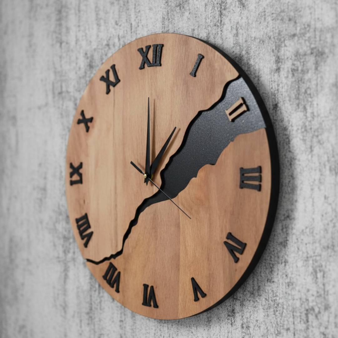 Elegant Wooden Wall Clock with Minimalist Design