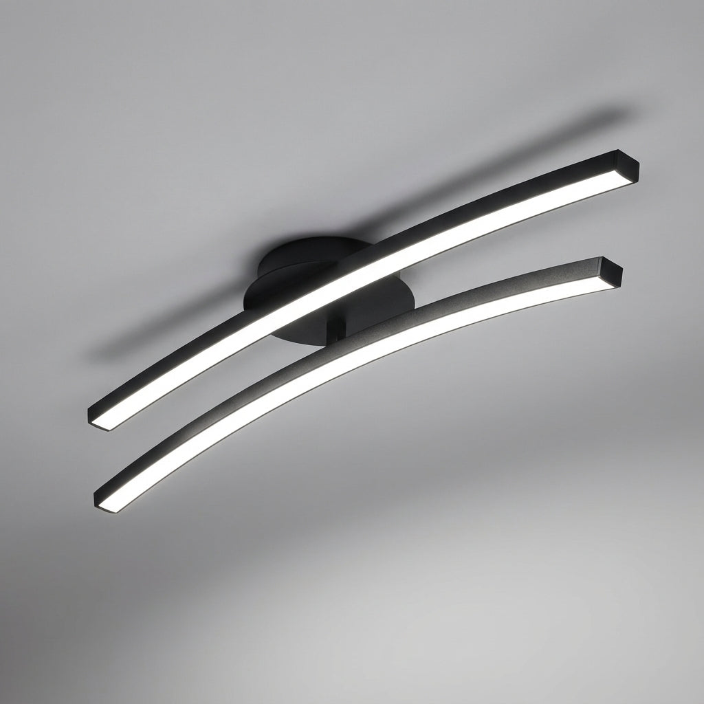 Contemporary Curved Ceiling Light Fixture