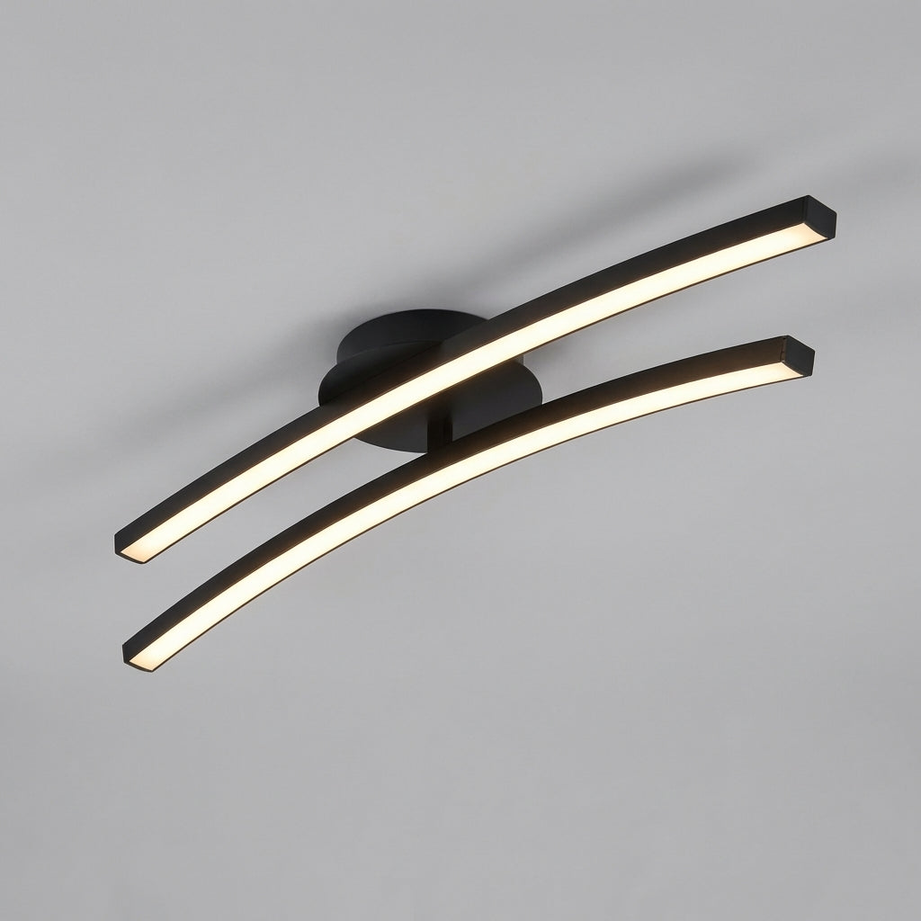 Contemporary Curved Ceiling Light Fixture