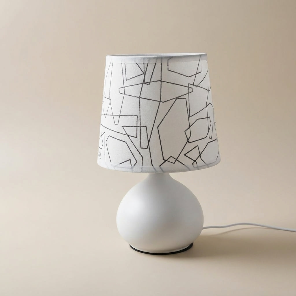 Geometric Table Lamp with Modern Design