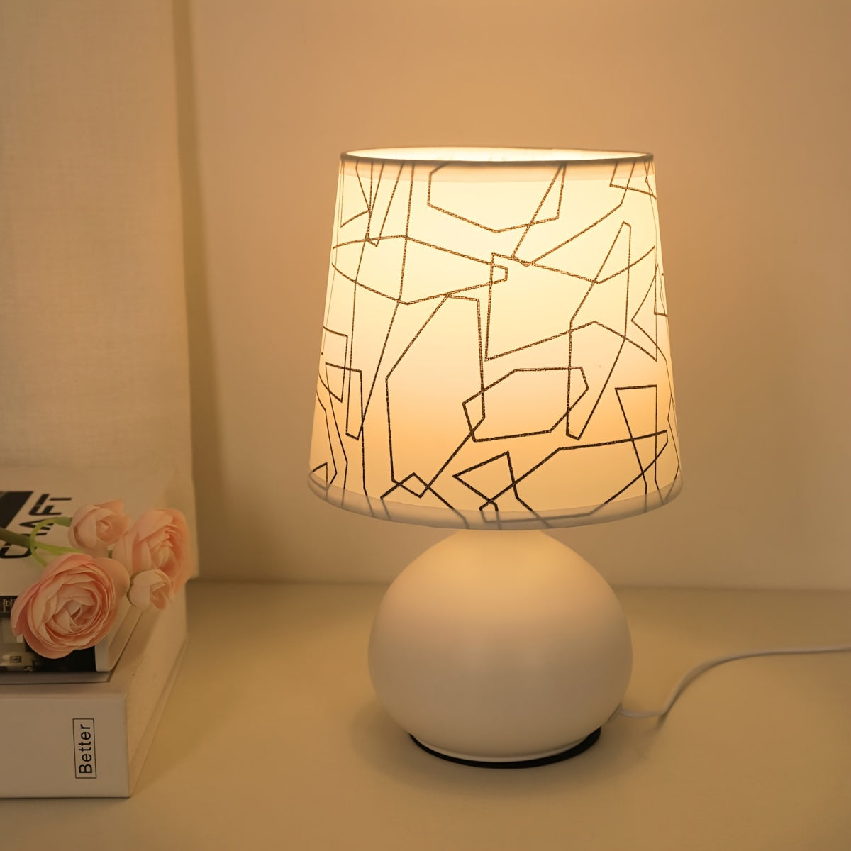 Geometric Table Lamp with Modern Design