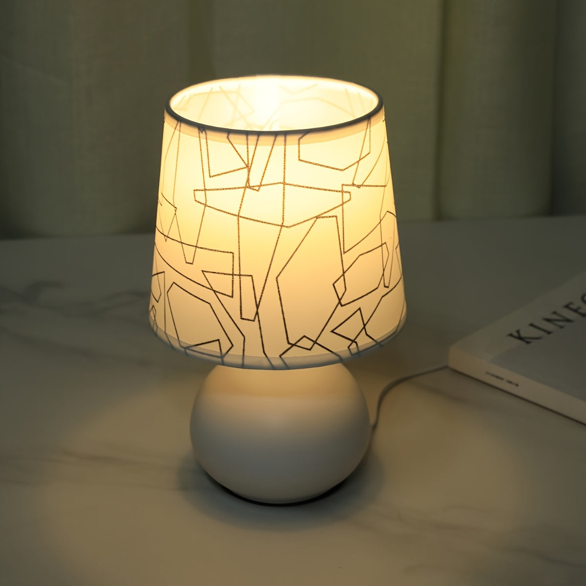 Geometric Table Lamp with Modern Design