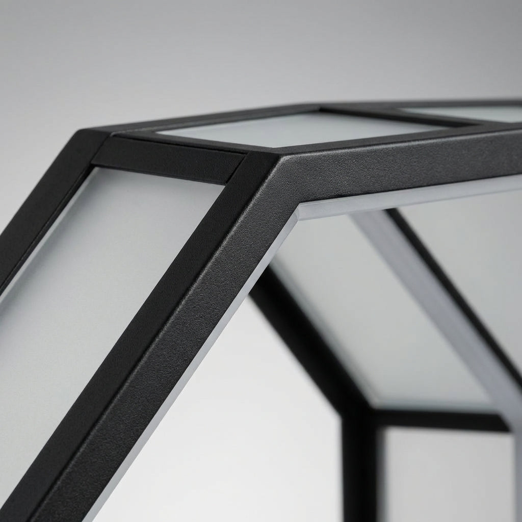 Geometric Hexagon Wall Light Fixture - Contemporary Design