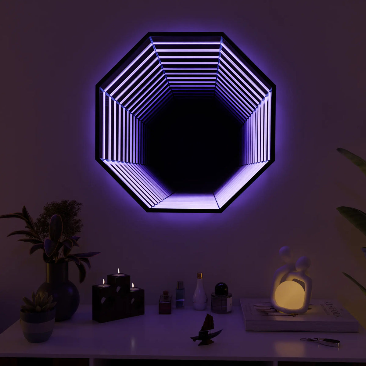 Geometric Hexagon Wall Light Fixture - Contemporary Design