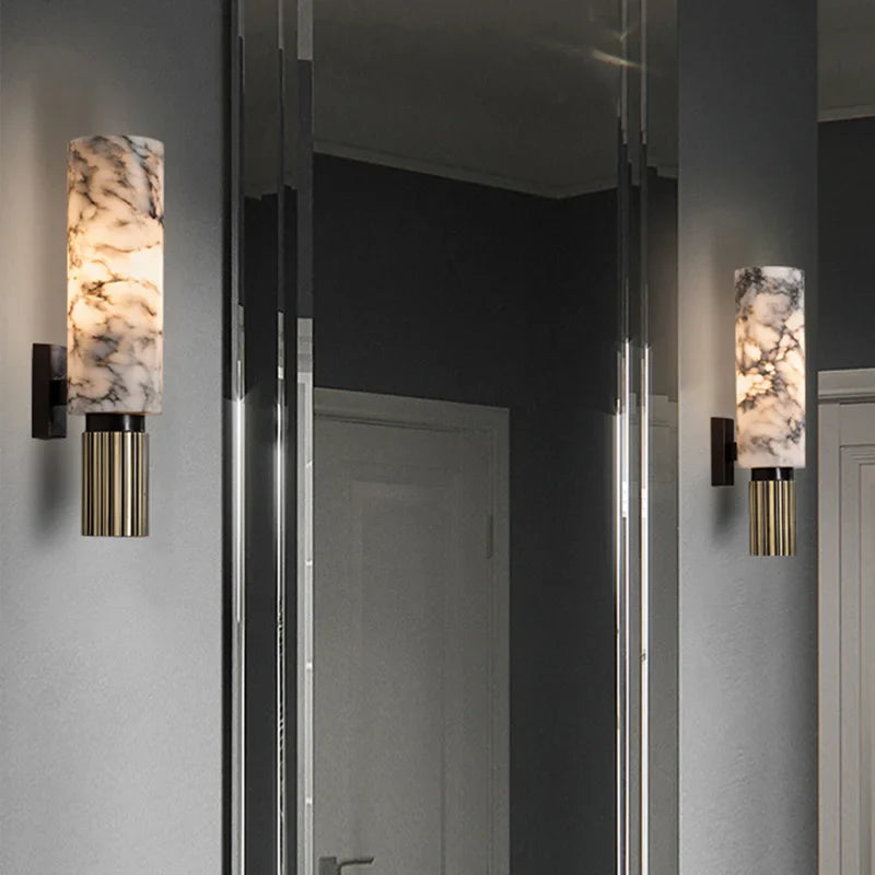 Marble Wall Art with LED Lighting - Decorative Accent Piece