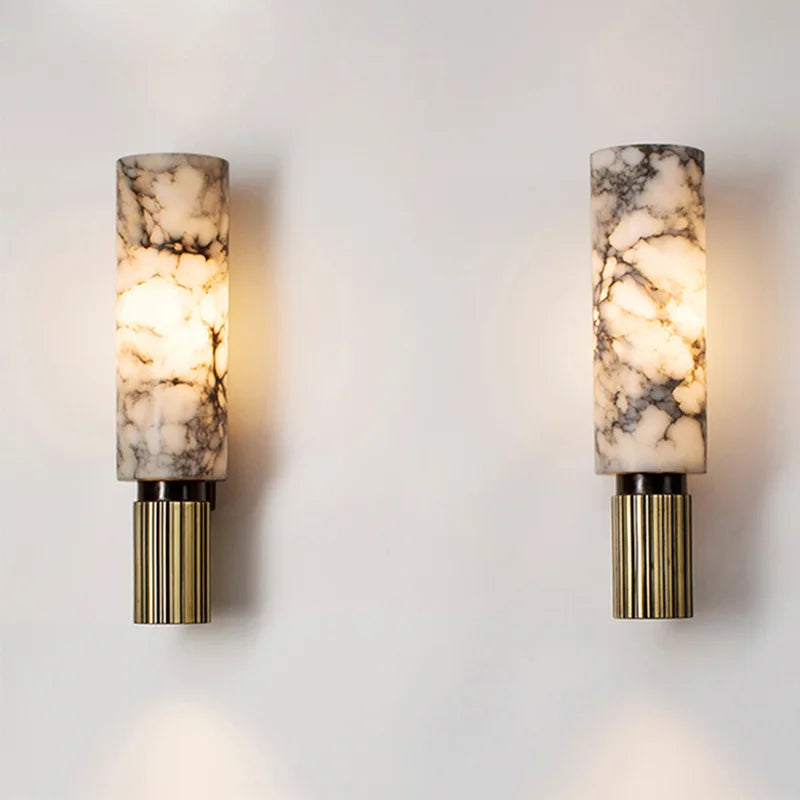 Marble Wall Art with LED Lighting - Decorative Accent Piece