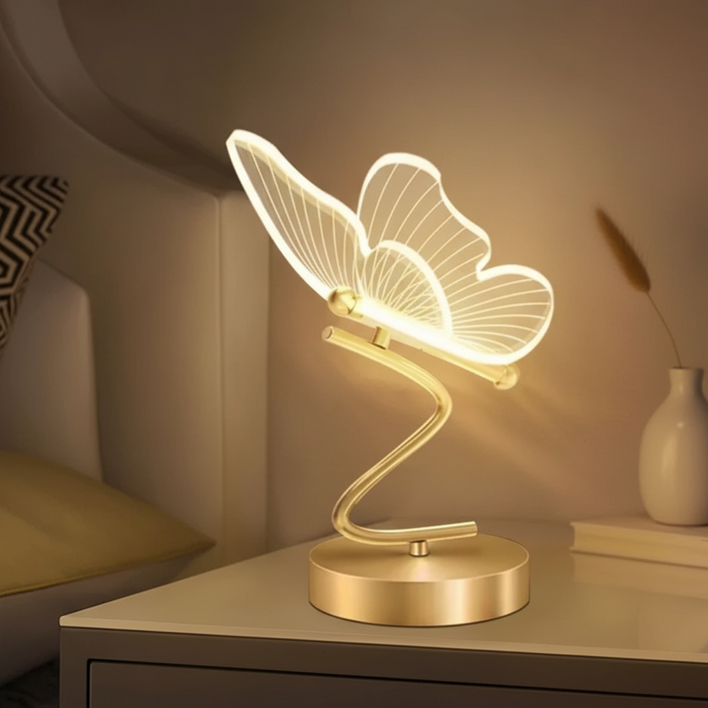 Contemporary LED Desk Light - Fluttering Design
